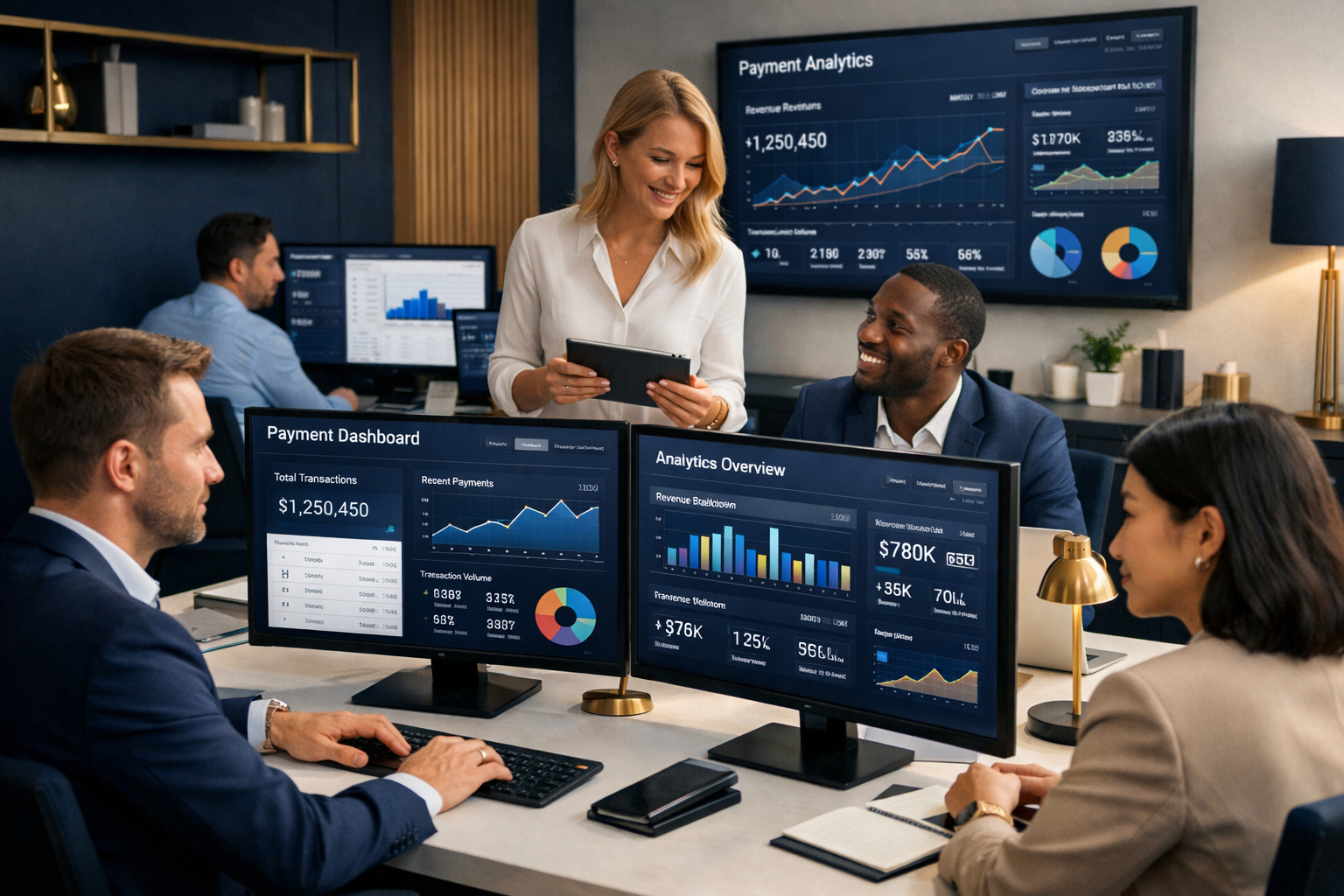 Equipe especializada em gestão financeira e pagamentos digitais